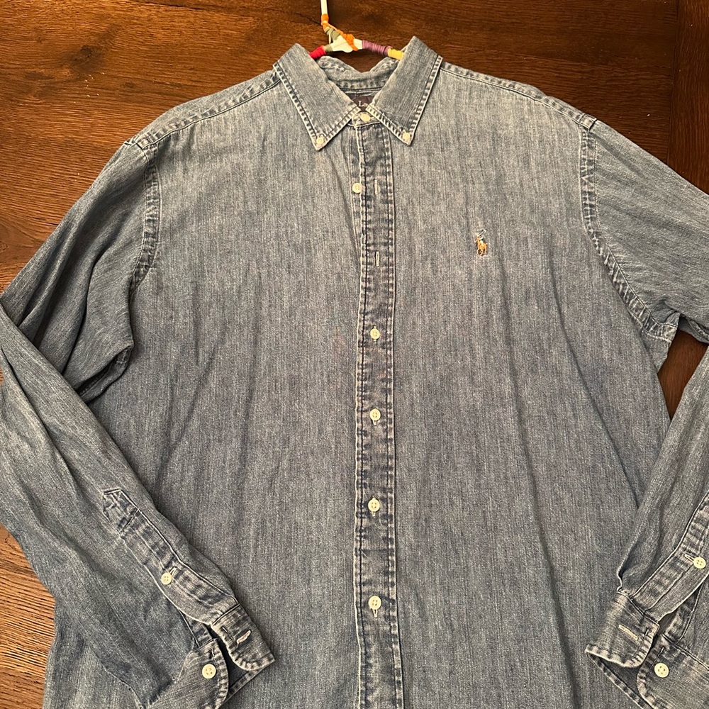Ralph Lauren Casual Blue Button Down Shirt